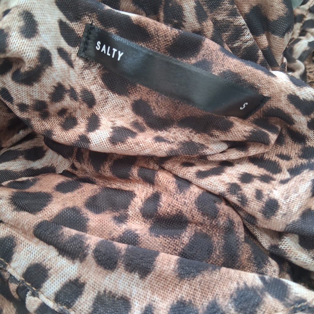 SALTY Leopard Print Ruched Bodycon Dress - Picture 5 of 5